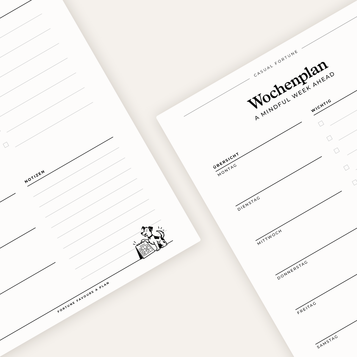Wochenplan – Schreibblock